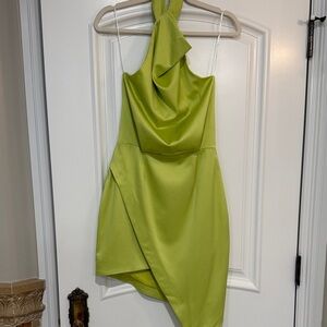 Elegant Lime Green Elliatt Halter Dress